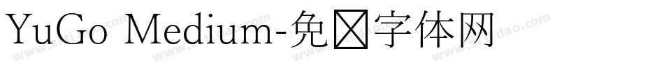 YuGo Medium字体转换